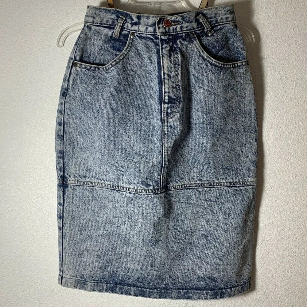 Free Agent Vintage 90's Brittania Jeans Long Pencil Skirt, Size 6